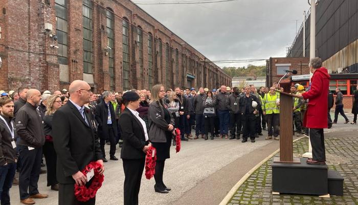 Steelworkers gather to remember the fallen preview image
